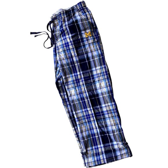 University of Michigan Pajama Pants Sz L Woverines Stripe Logo Convertib… - Picture 8 of 12
